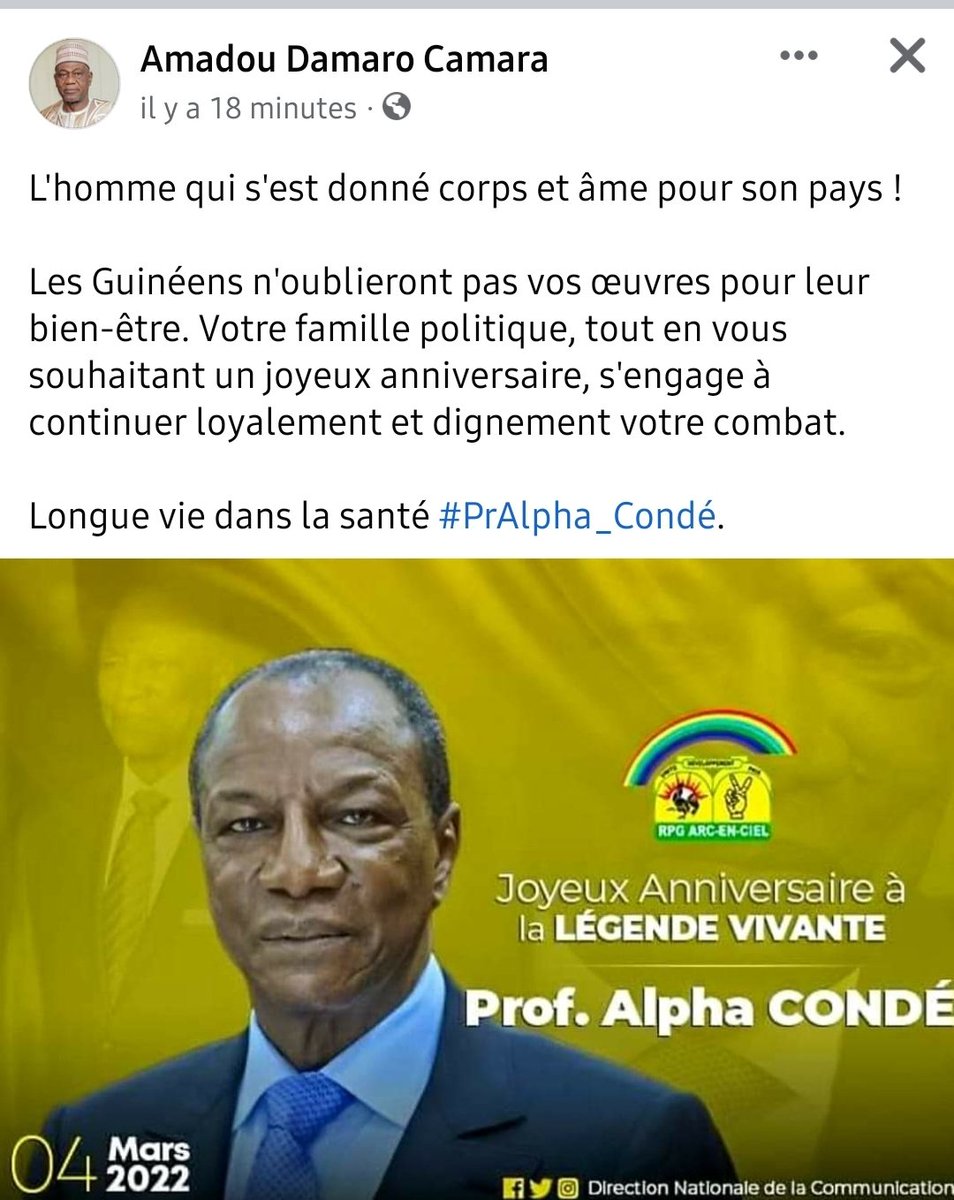 PresidentAlphaC's tweet photo. #Hommage
#PresidentAlphaConde
#Guinee https://t.co/ztPRdYmipU