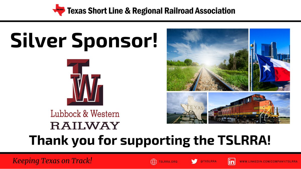 txslrra's tweet photo. Huge #thankyou to @WatcoRail #LBWR Silver Sponsorship!
What a week it's been for @txslrra Registrations are coming in for our #AnnualMeeting March 31 @DoubleTreeDCC
S/O to our short line #railroads Making it happen in our local communities #Texas #econdev #service #community https://t.co/WUQ5YZ49bb