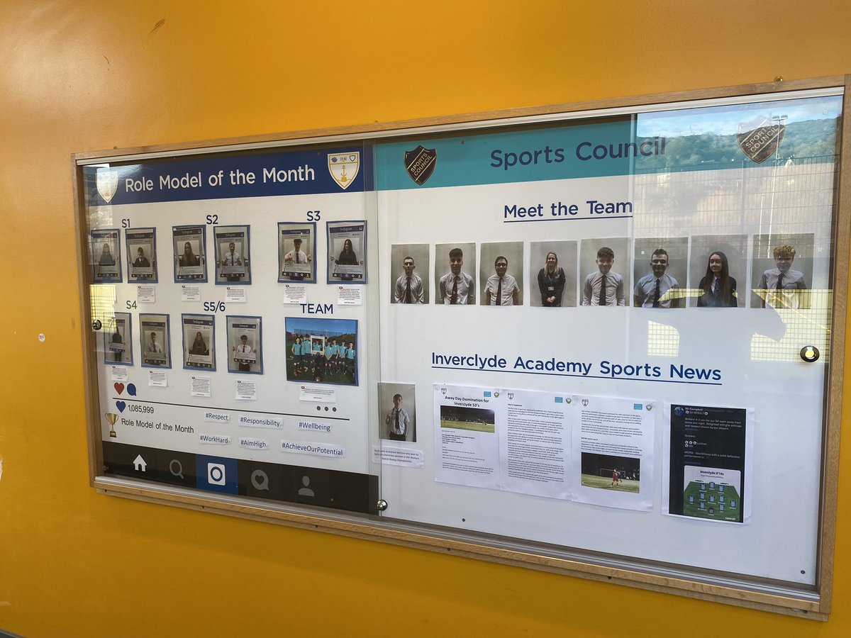 Our new noticeboard in PE is jam packed with our pupils’ amazing achievements here at @invacad🥇👏🏻

What a talented group of young people we have in our school🤩💯 

@iahealthwb

#weareinverclydeacademy