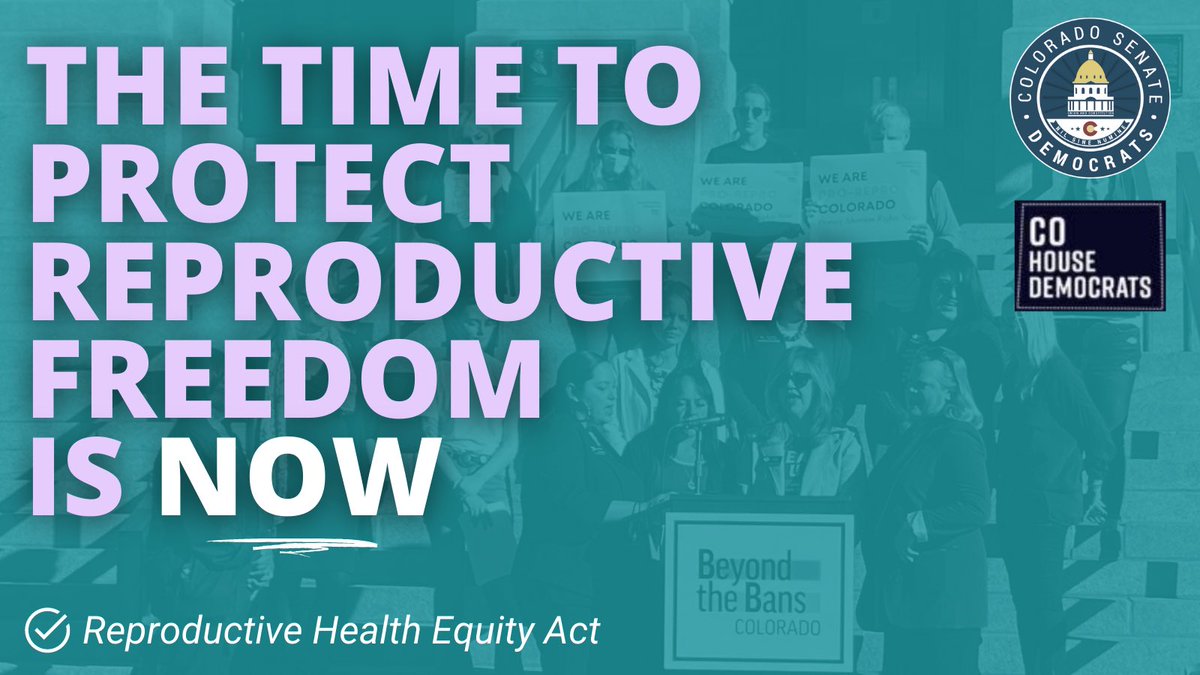 TraceyBernett's tweet image. Why is the Reproductive Health Equity Act so important? 

If #RoevWade is weakened or overturned at the federal level – Coloradans will STILL be guaranteed their fundamental right to reproductive freedom. 

#copolitics #coleg