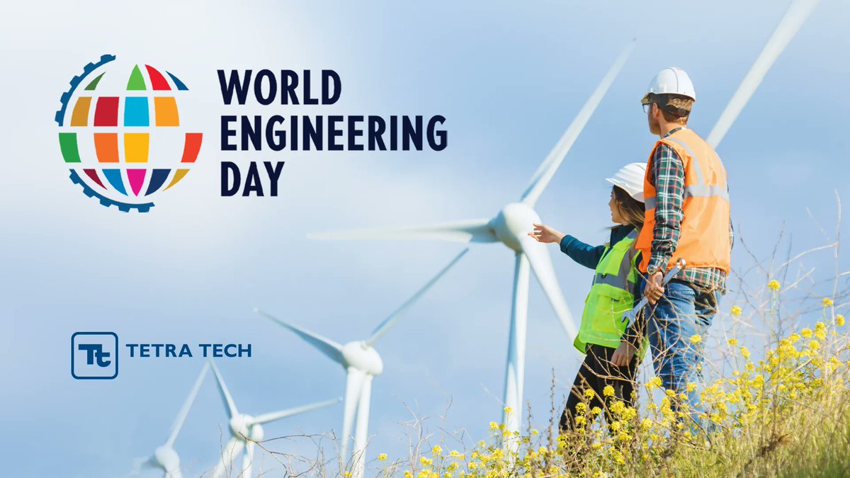 TetraTech's tweet photo. Happy #WorldEngineeringDay! Each year, we partner with @UNESCO to celebrate the innovative experts around the world #engineering a better, sustainable future. Today, we honor our engineers who are #LeadingWithScience to #BuildBackWiser. https://t.co/aZIxXnA5m5