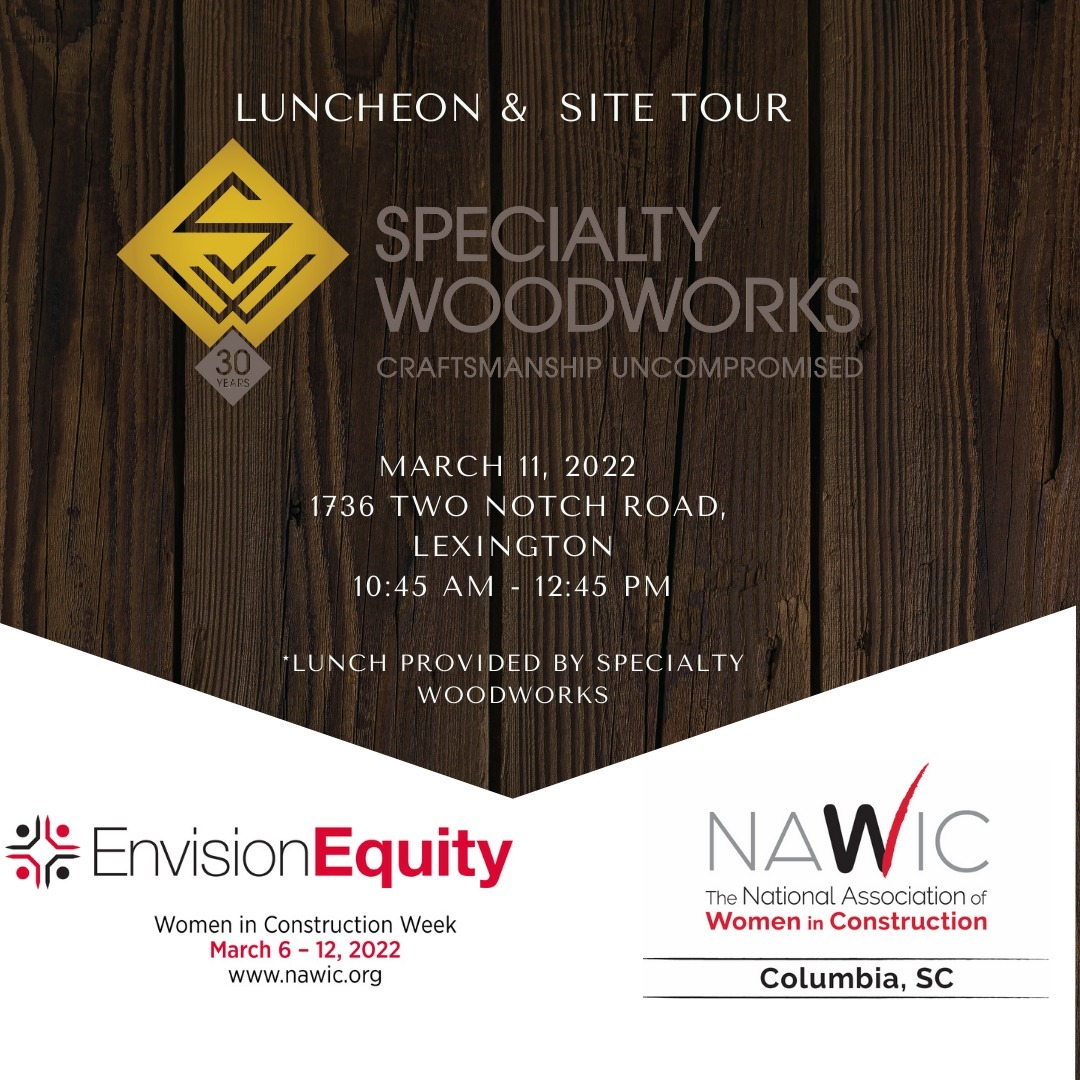 Thank you to Specialty Woodworks for hosting this WIC Week Luncheon and Site Tour! We can't wait to see you NEXT FRIDAY!

Please let us know you're coming by March 8th by clicking here: ow.ly/pvGt50I2ojr