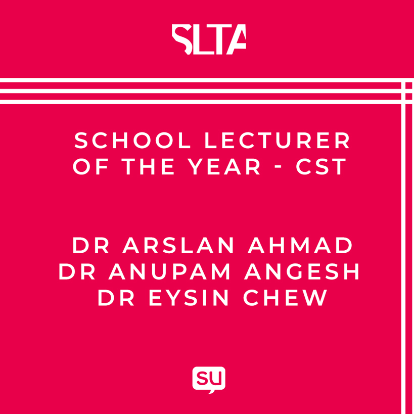 School Lecturer Of The Year - CST 🏆