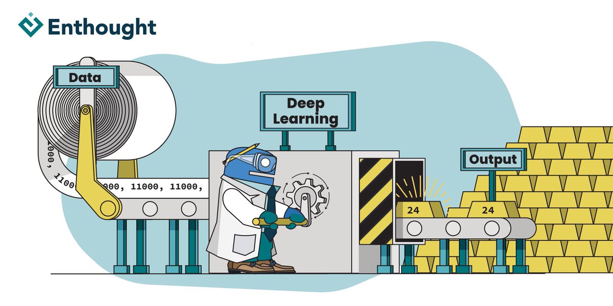 enthought's tweet photo. Can #machinelearning help you find the gold hidden within your data? Read our blog and find out the three key questions to ask before you start sifting through data. https://t.co/4HnCZQKZwj
#gotdata #scientificpython #ai #ml #scientists #engineers #training https://t.co/b9aK8BT7rd