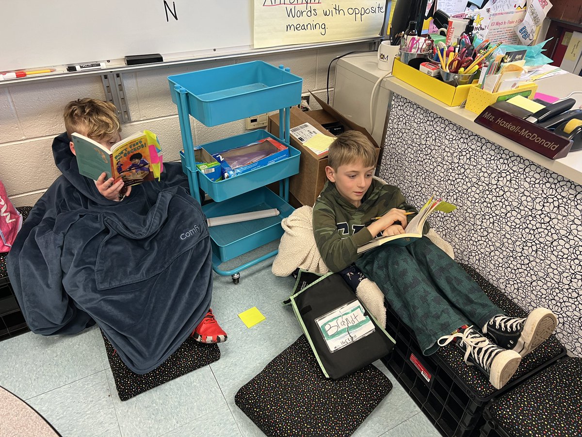 MrsHaskellMc's tweet photo. Books are warm blankets! #rascalsrock https://t.co/uXpK7iKxK4