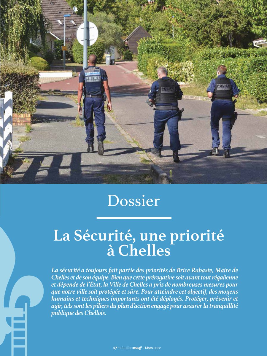 VilleChelles's tweet photo. [Dossier du Chelles mag de mars 🗞]
Le dossier du chelles mag de mars est consacré à la sécurité .
👉 Découvrez-le sans plus attendre : https://t.co/gmzBz7dYNh
--
#chellesmag #information #magazine #villedechelles #ville https://t.co/YOupTyNIAc