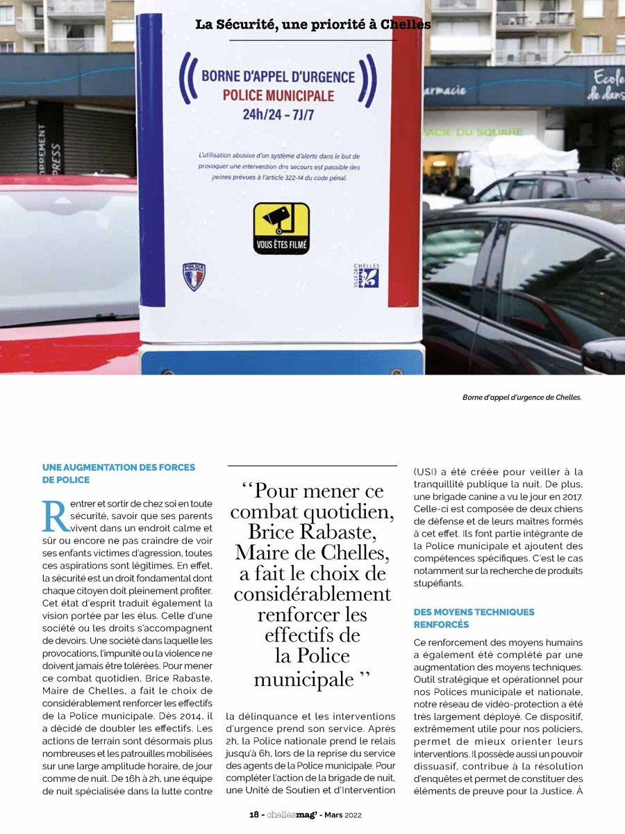 VilleChelles's tweet photo. [Dossier du Chelles mag de mars 🗞]
Le dossier du chelles mag de mars est consacré à la sécurité .
👉 Découvrez-le sans plus attendre : https://t.co/gmzBz7dYNh
--
#chellesmag #information #magazine #villedechelles #ville https://t.co/YOupTyNIAc