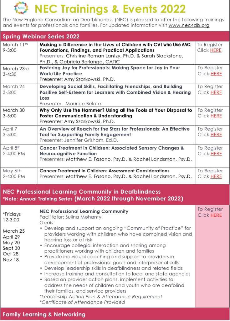 seeingCVI's tweet photo. "Making a Difference in the Lives of Children with #CVI who Use #AAC: Foundations, Findings, and Practical Applications"
By Christine Roman Lantzy, Ph.D., Sarah Blackstone, Ph.D., Gabriela Berlanga, CATIC
3/11 9-3 EST 
Registration &amp; info here: 
https://t.co/90BNa16yKy https://t.co/wlsAMX3TLe