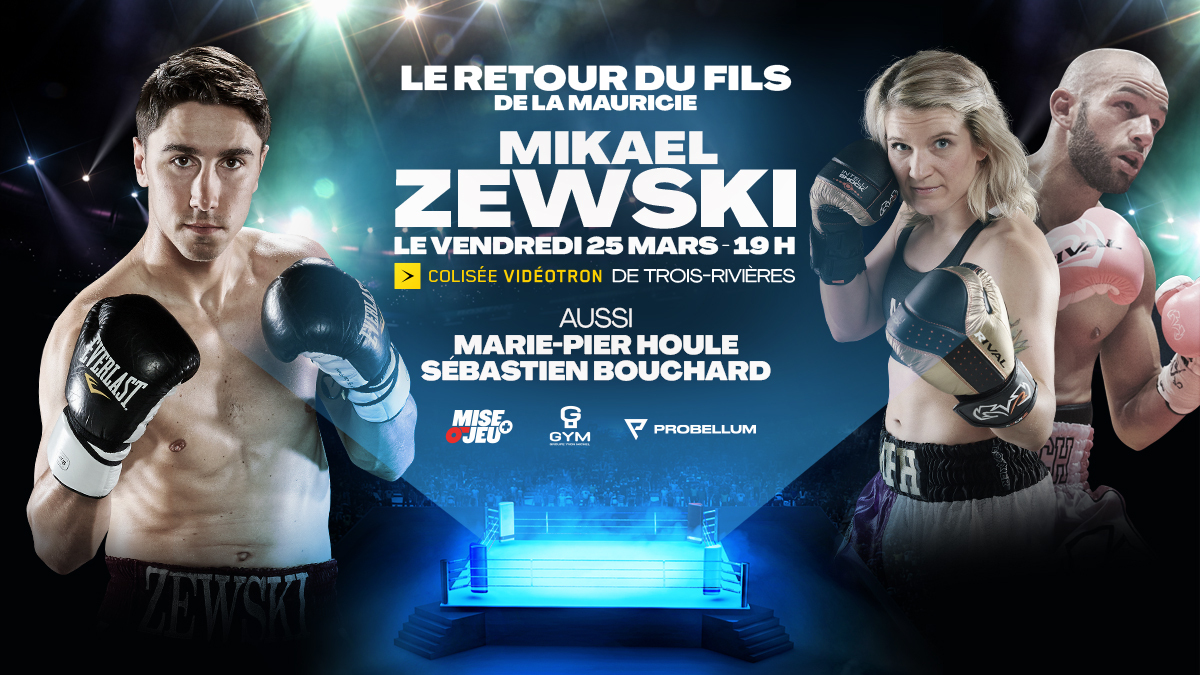 yvonmichelGYM's tweet photo. Le 25 mars prochain, @MikaelZewski affrontera Carlos Ocampo Manriquez, classé #8 à la WBO, pour le titre WBC Continental des Amériques chez les super mi-moyens.
Conférence de presse à l'instant pour présenter la carte. https://t.co/0HTTVi3zMS