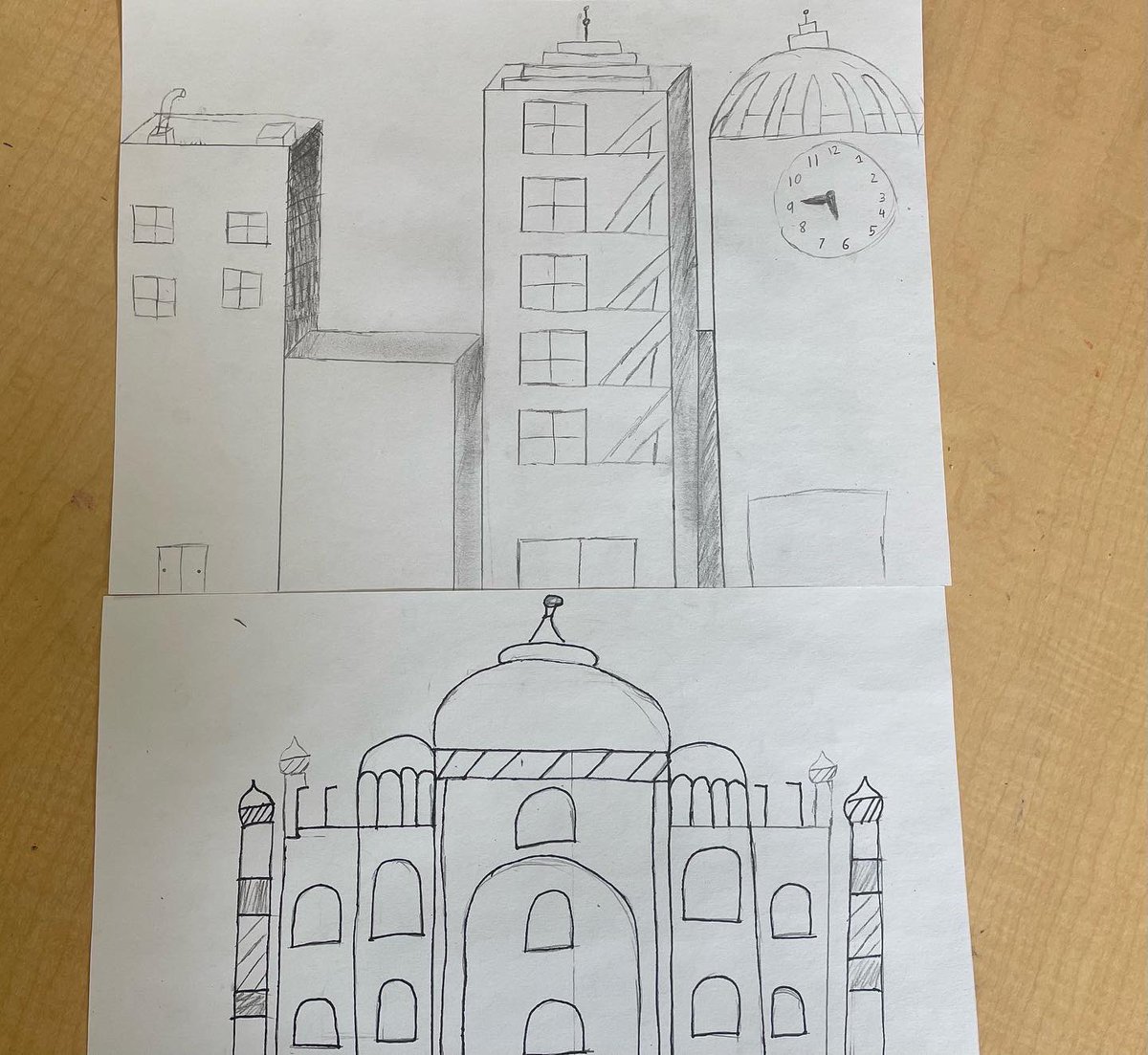 In awe every day at what these kids can create! 5th grade city scapes #workinprogress #wiltonwayct #cidermillschool #artteachersofinstagram #arteducation #cidermillway <a href="/WPSCMSocial/">CM Live</a>