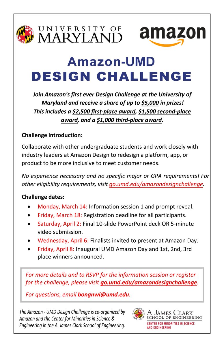 LTSCAdvising's tweet photo. Join Amazon's Design Challenge. Redesign a platform, app, or product to be more inclusive to meet customer needs. 

No prior design experience necessary and no GPA or specific major requirements! For full eligibility and other program details, visit https://t.co/XN5cMEYz0u. https://t.co/ExiWqyPtlS