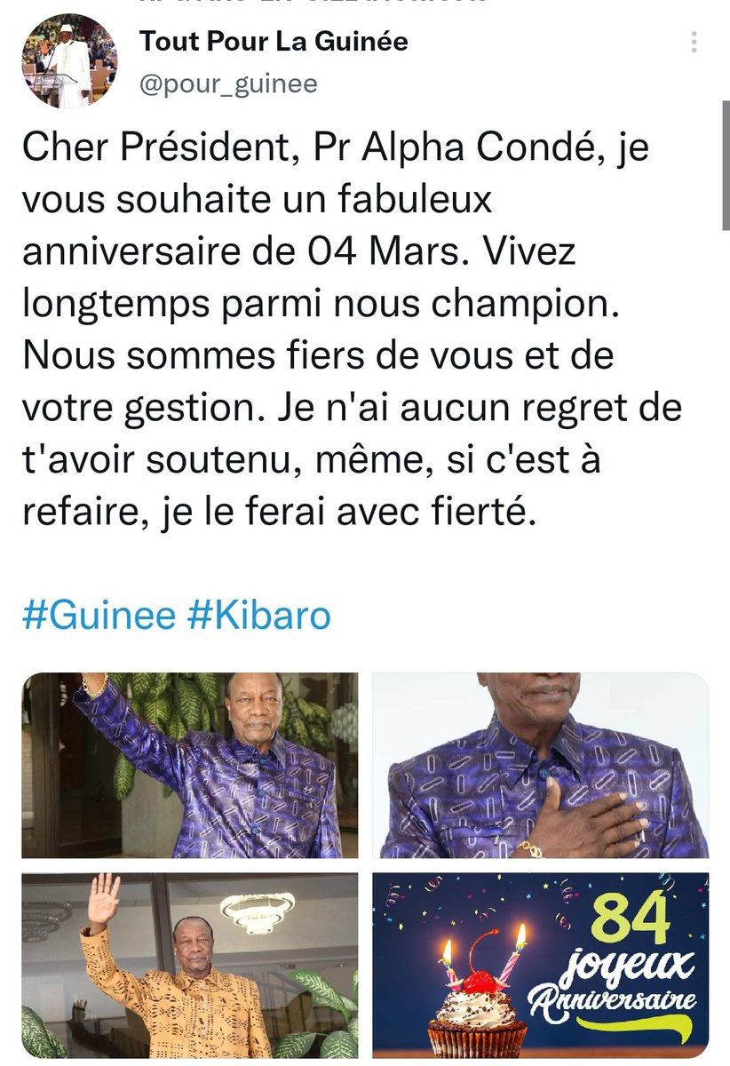 PresidentAlphaC's tweet photo. #Hommage #PresidentAlphaConde
#Guinee https://t.co/MaVHKlPlqz
