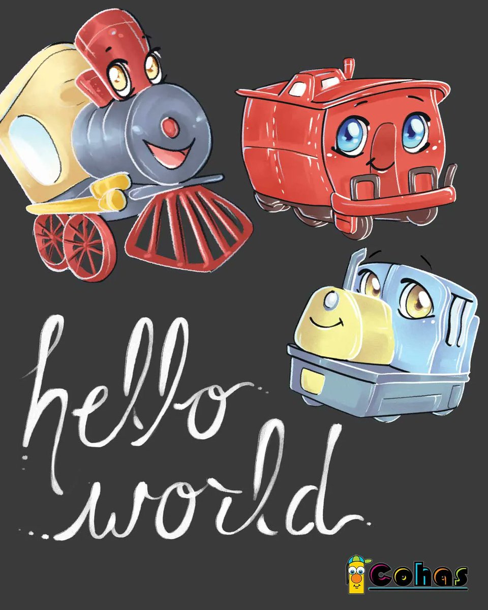 Cohas_Co's tweet photo. Happy little trains!  How do you give a personality to a train?  It's not so hard, especially with a little original #ChalkArt techniques and #TalentedArtists

Our #Antique #SteamEngine #Switcher he is the little blue one, and #Caboose are all https://t.co/W3tasYrC3r
#Trains https://t.co/Qi3sfkpkWj