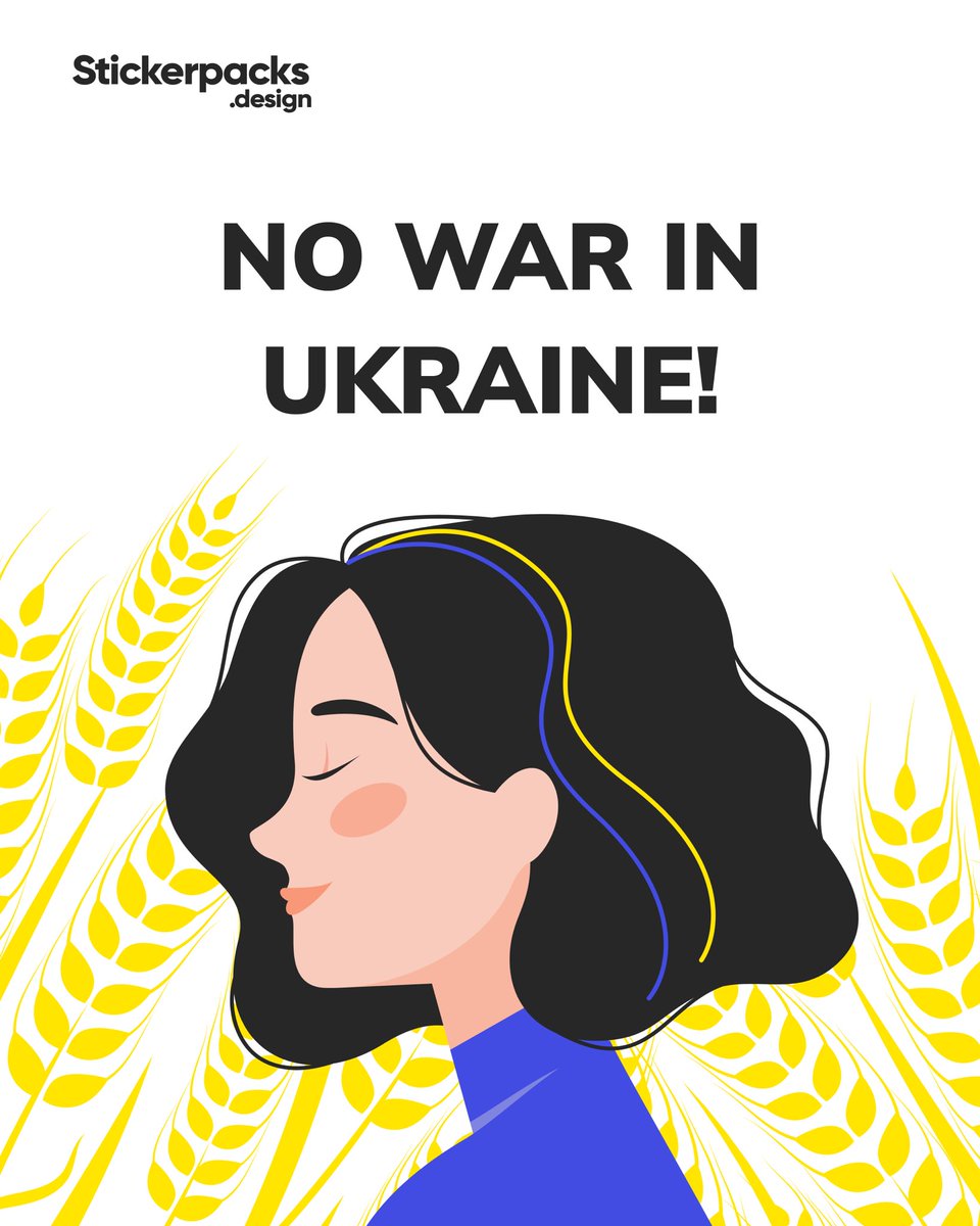 stickerpackz's tweet photo. 🇺🇦🕊It's hard to put into words what is happening in Ukraine right now. But the Ukrainian people will prevail over this evil. 

Please, NO WAR!🙏
If you want to help Ukraine, DM us, and we will share links and information.

Glory to Ukraine / Слава Україні! 💙💛#StopWarInUkraine https://t.co/2UugLJDr72