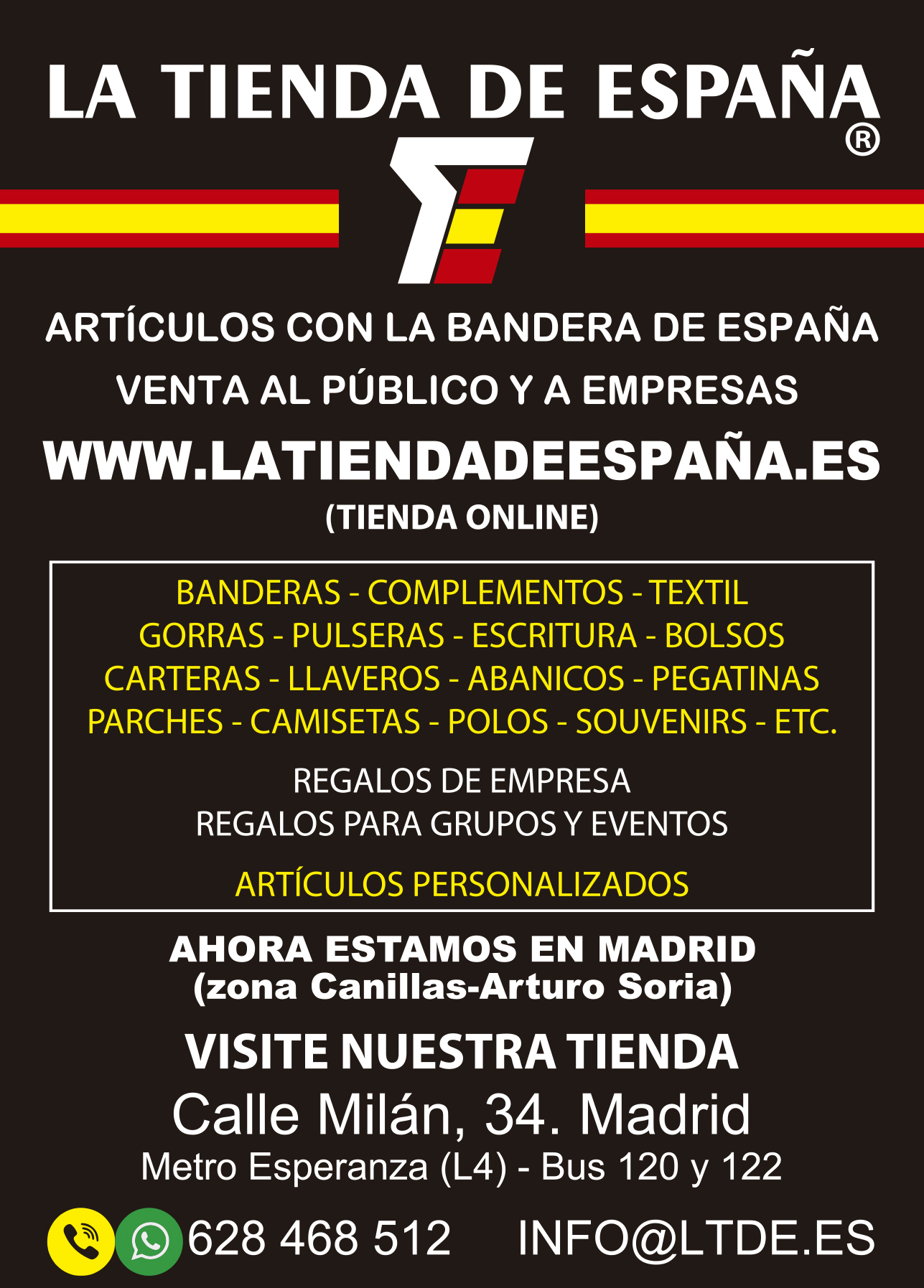 Bandera personalizada 150x100cm - La Tienda de España