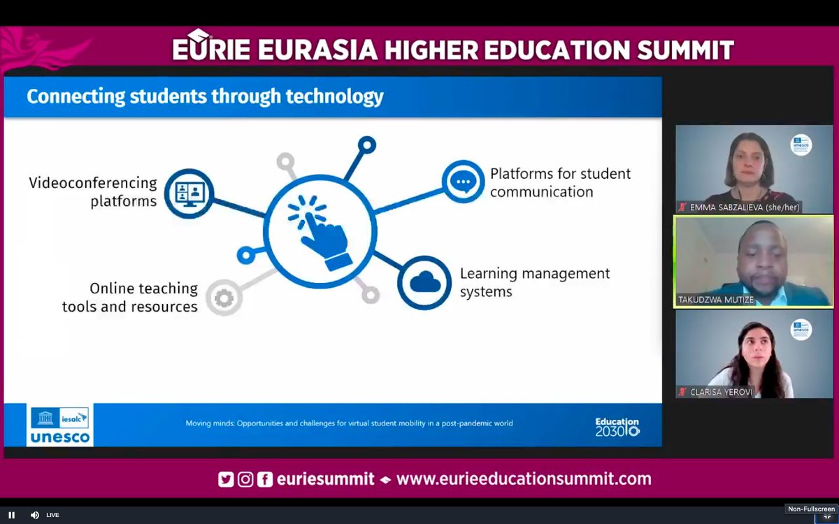 unesco_iesalc's tweet photo. Thanks to @EURIESUMMIT for providing the opportunity to share the main findings of our recently launched report on #VirtualStudentMobility.
Find more information about #VSM here 👉 https://t.co/mx52PXJMQp https://t.co/9MDjEKcqxn