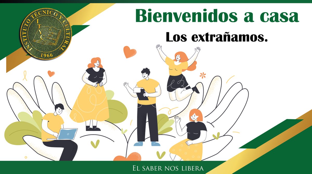 ityc_oficial's tweet photo. Llegó el gran día, estamos ansiosos de verlos.

#ComunidadITYC #FamiliaITYC #SomosITYC #Bienvenidos #JardínDeNiñosITYC #PrimariaITYC #SecundariaITYC #PreparatoriaITYC https://t.co/uSFcoOTyWg