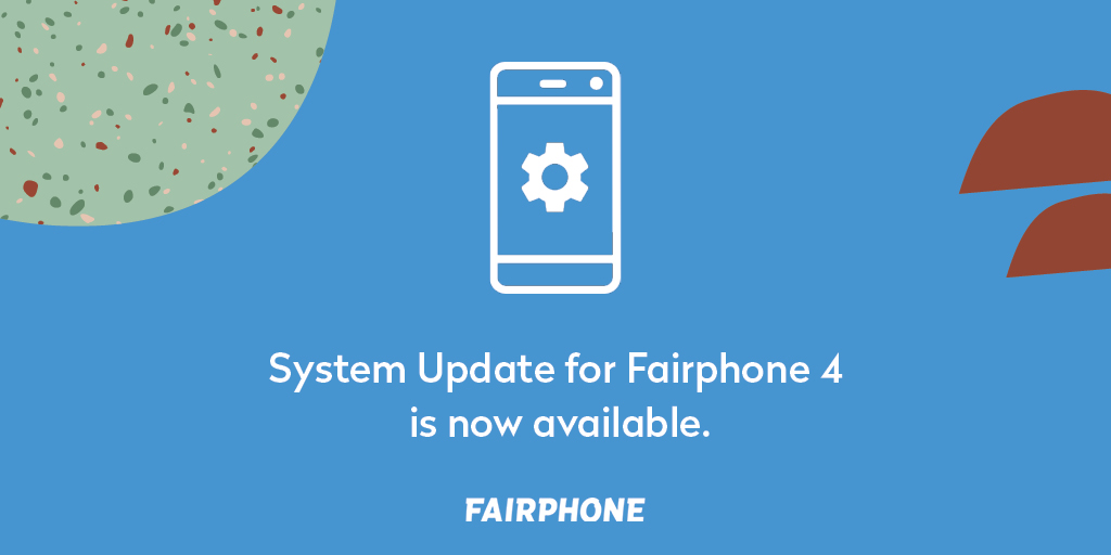 We’re happy to announce that our latest software update for #Fairphone 4 users is now available. 📲 

You should receive a push notification to automatically update. Read more about the improvements on our community forum: bit.ly/35A09pA