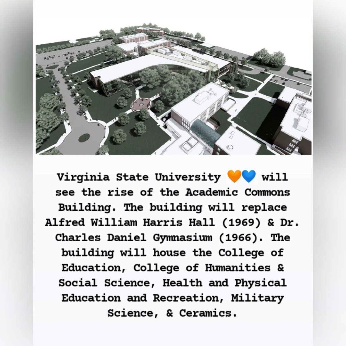 Changes at #VirginiaStateUniversity 🧡💙
<a href="/vsuaaonline/">VSU Alumni Assoc.</a>
<a href="/VSUTrojanAlumni/">VSU Trojan Alumni</a> 
<a href="/VSU_1882/">Virginia State University</a> 
<a href="/makolaabdullah/">Makola M. Abdullah</a> 
<a href="/ReginaBTyler/">Regina Barnett Tyler, (She/her)</a>
<a href="/VSU_Voice/">John Emmett</a>