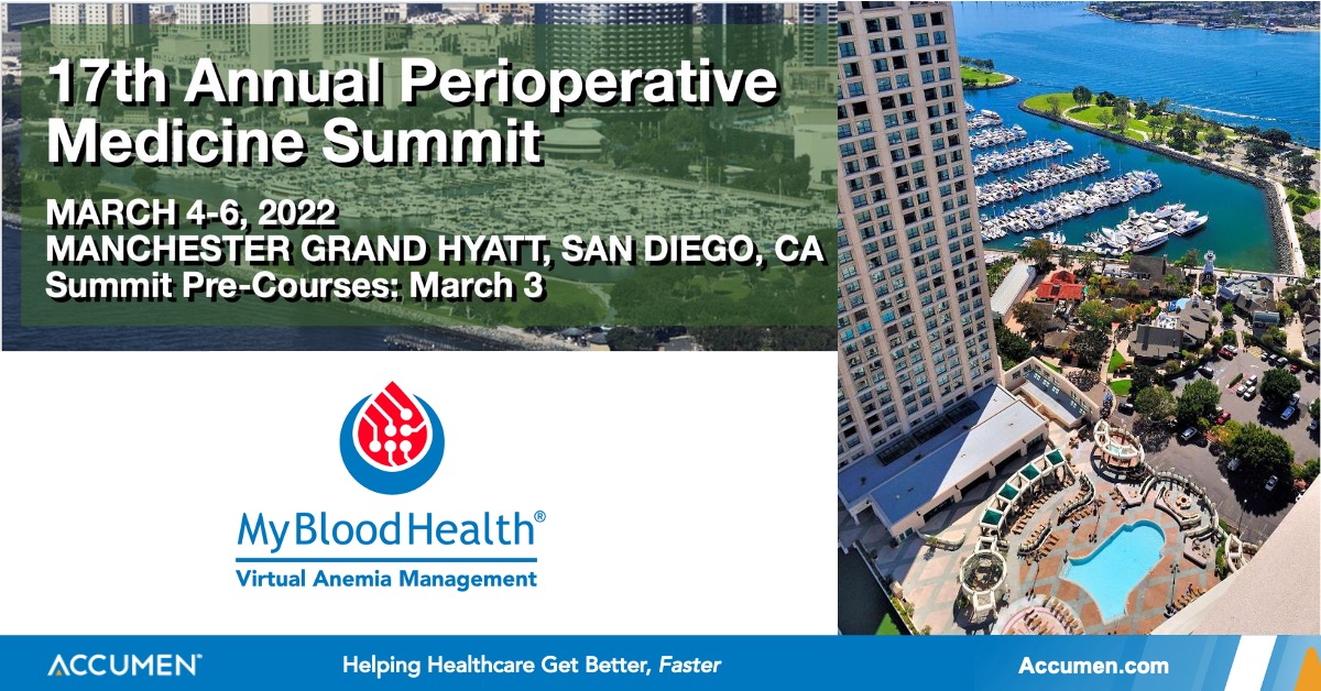 My_Blood_Health's tweet photo. We’re excited to exhibit at #Periop2022 from 3/4-3/6. Our robust, easy-to-use software solution was designed to help clinicians like you manage anemia in a simple &amp; efficient way. Stop by &amp; say hi! @PeriopSummit https://t.co/Tm19spNCC9 #healthcareinnovation #blood https://t.co/gLPAYsLfsy