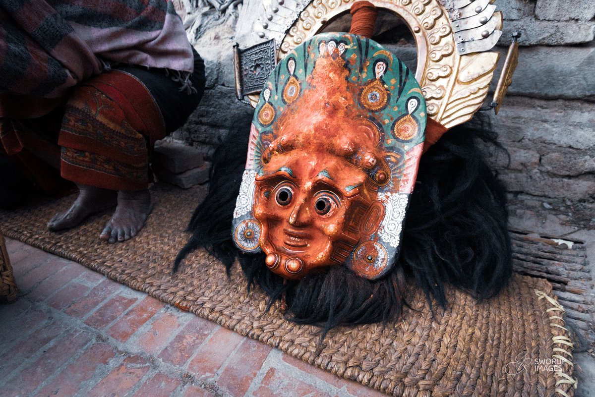 sworupsth's tweet photo. I walked into Nawadurga Naach yesterday in Durbar Square for a few minutes. They made a quick stop near Durbar Square to receive "puja" from the attendees. Here are a few of the photos that I shot at the same time. #nawadurganaach #sworupimages #bhaktapur #homeofheritage https://t.co/mSQdxcfzgC