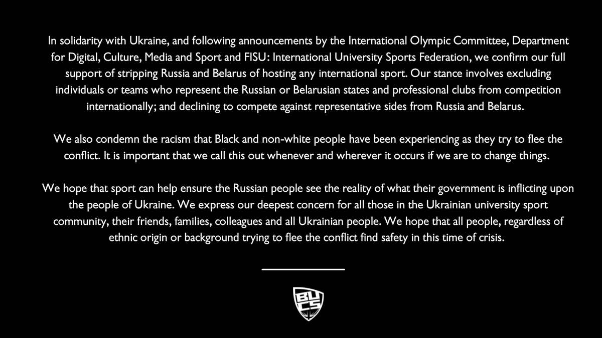 In solidarity with Ukraine. 🇺🇦