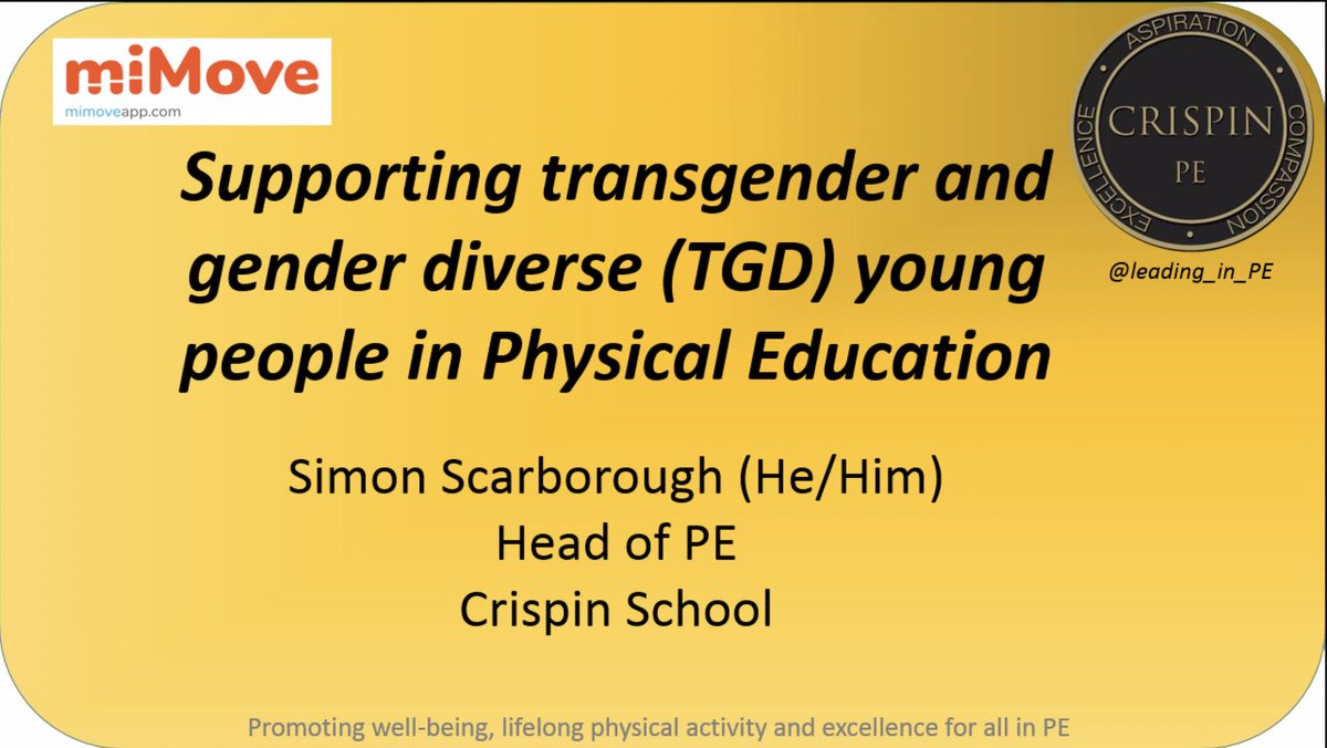 miMoveApp's tweet image. Many thanks to @leading_in_Ed for sharing his wonderful work on making PE a safe and welcoming space for Trans students with our first free PD event for schools that use miMove.
#learningcommunity #learningthroughsharing