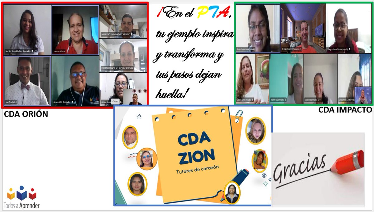 francelyjmolina's tweet photo. Las CDA @PTA_Colombia reflexionan, analizan, comparten experiencias y proponen acciones para continuar fortaleciendo las prácticas pedagógicas.10 años de  compromiso, perseverancia y trabajo en equipo💪👏  #PTA10años @dpulecio @dianaechavarria @martaIsernaN @EvelynAriza2 https://t.co/wwvqh2AyfO