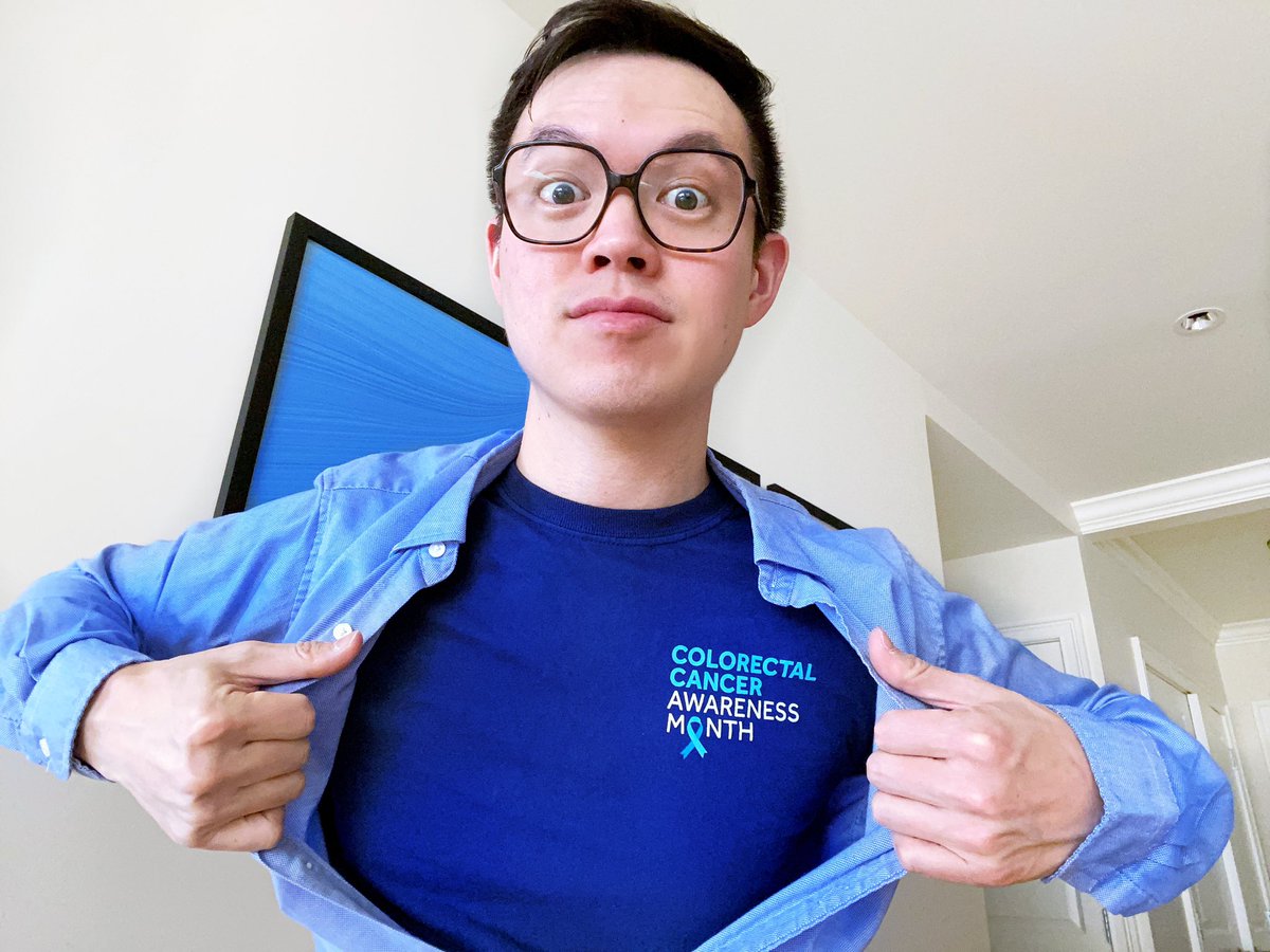 Dressing in BLUE 💙 today for colorectal cancer awareness 

Screening now starts at 4️⃣5️⃣ for most! Ask your doc 🙏

#DressInBlueDay #ColorectalCancerAwarenessMonth