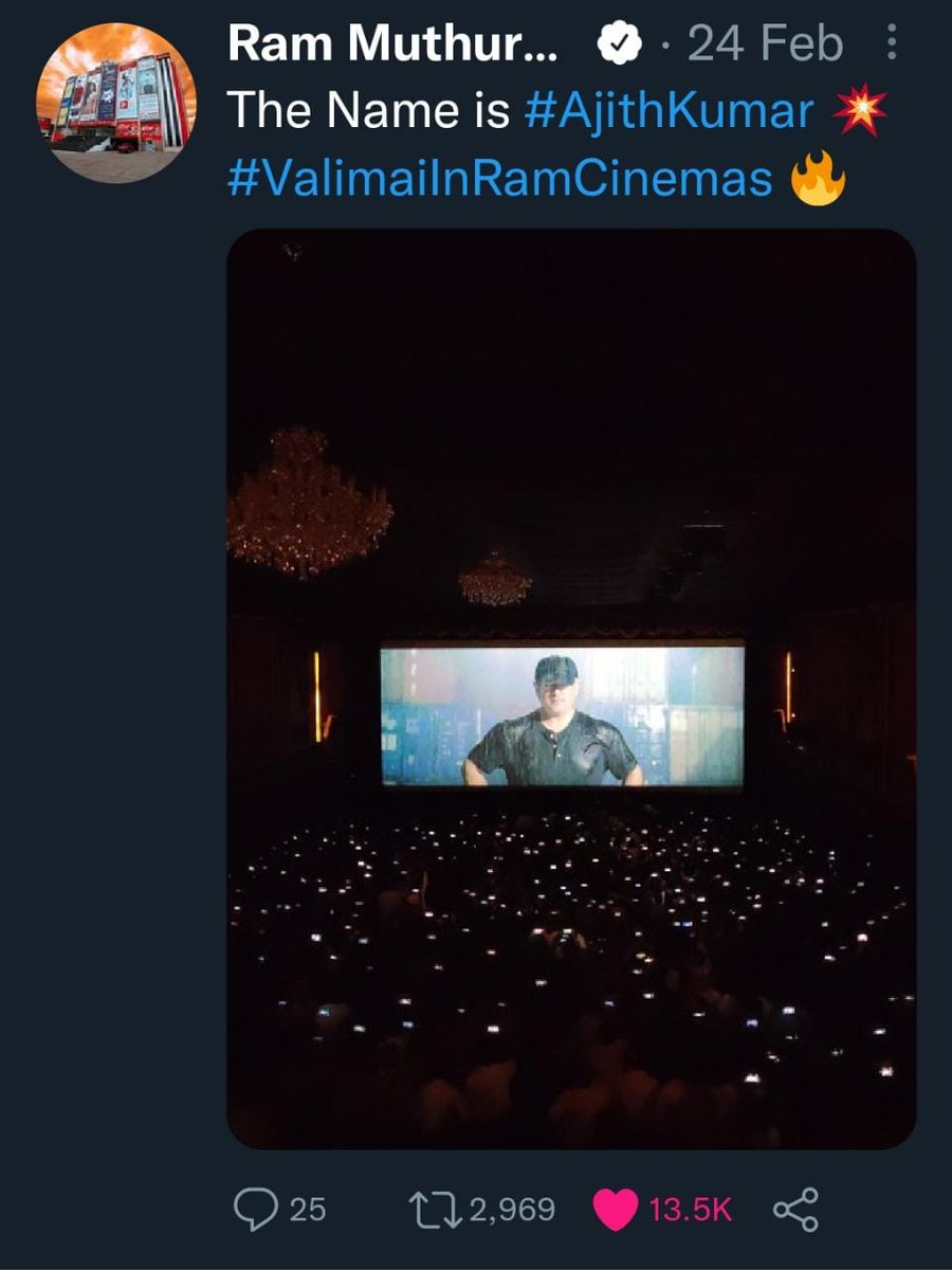 itsmeStAbhi's tweet photo. 😂 Do anyone Remember the #Viswasam theatre pic bcoms Madhura Raja theatre pic...
Now it's #Valimai to #BheeshmaParvam https://t.co/YesHZkbSox