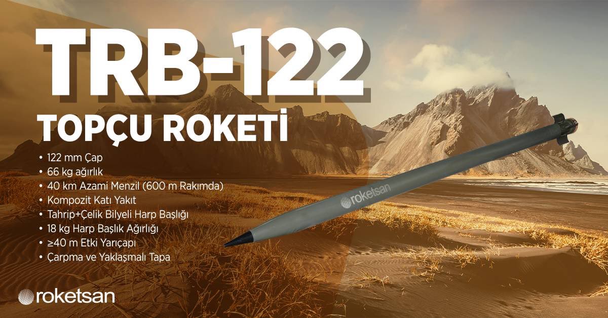 roketsan's tweet photo. Türk Topçusunun çelik gücü!
TRB-122 Topçu Roketi yüksek doğruluk ve yüksek tahrip gücüyle 40 km’ye kadar menzildeki hedefler için manevra birliklerine ateş desteği sağlamaktadır. 💥
https://t.co/qLBNkk61Yi
#Roketsan https://t.co/7DGta1z5Wx