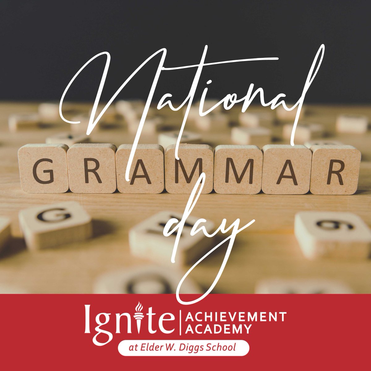 Celebrate National Grammar Day by acknowledging that no one is perfect with grammar, even the professionals! Read through an article or paper with your grammar antenna on and your red pen at the ready to catch any mistakes.
