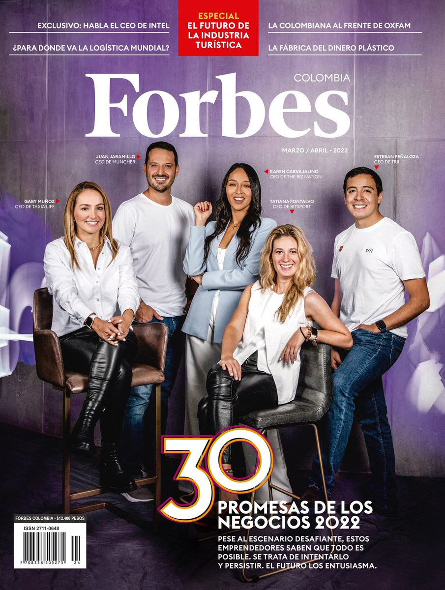 JoseCaparroso's tweet photo. ¡¡Estamos presentando las #30PromesasForbes en Colombia!! 🇨🇴

En portada: Fundadoras y fundadores de @TaxiaLife @MuncherDK @thebiznation_ @BitsportsCo y @somostrii.

Acá se puede ver la lista completa y la metodología:

 https://t.co/8S0aSNihSV https://t.co/nqj7IQ9chf