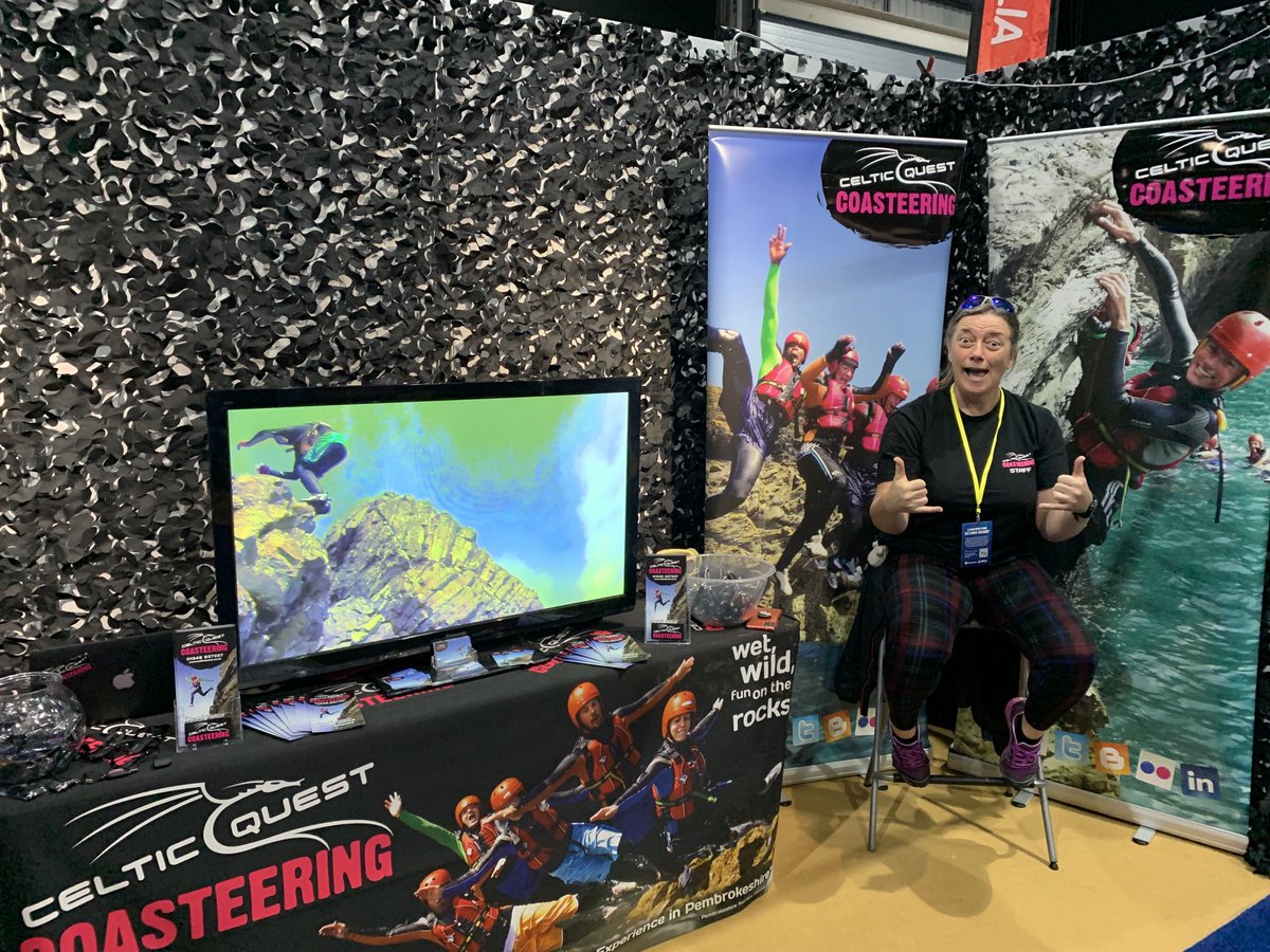 Nice seeing ⁦<a href="/CQCoasteering/">CQ Coasteering</a>⁩ at the ⁦<a href="/GoDivingShow/">Go Diving Show</a>⁩ 💦 😜 #celticquest #coasteering #wet #wild #rocks