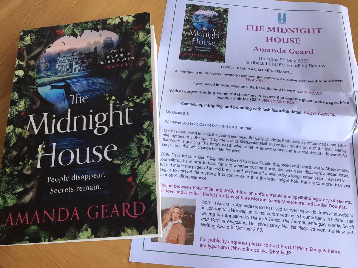 Thanks to @Emily_JP and @headlinepg for the gorgeous looking and sounding #TheMidnightHouse by @AmandaGeard 

People disappear. Secrets remain. 

Out 5/5