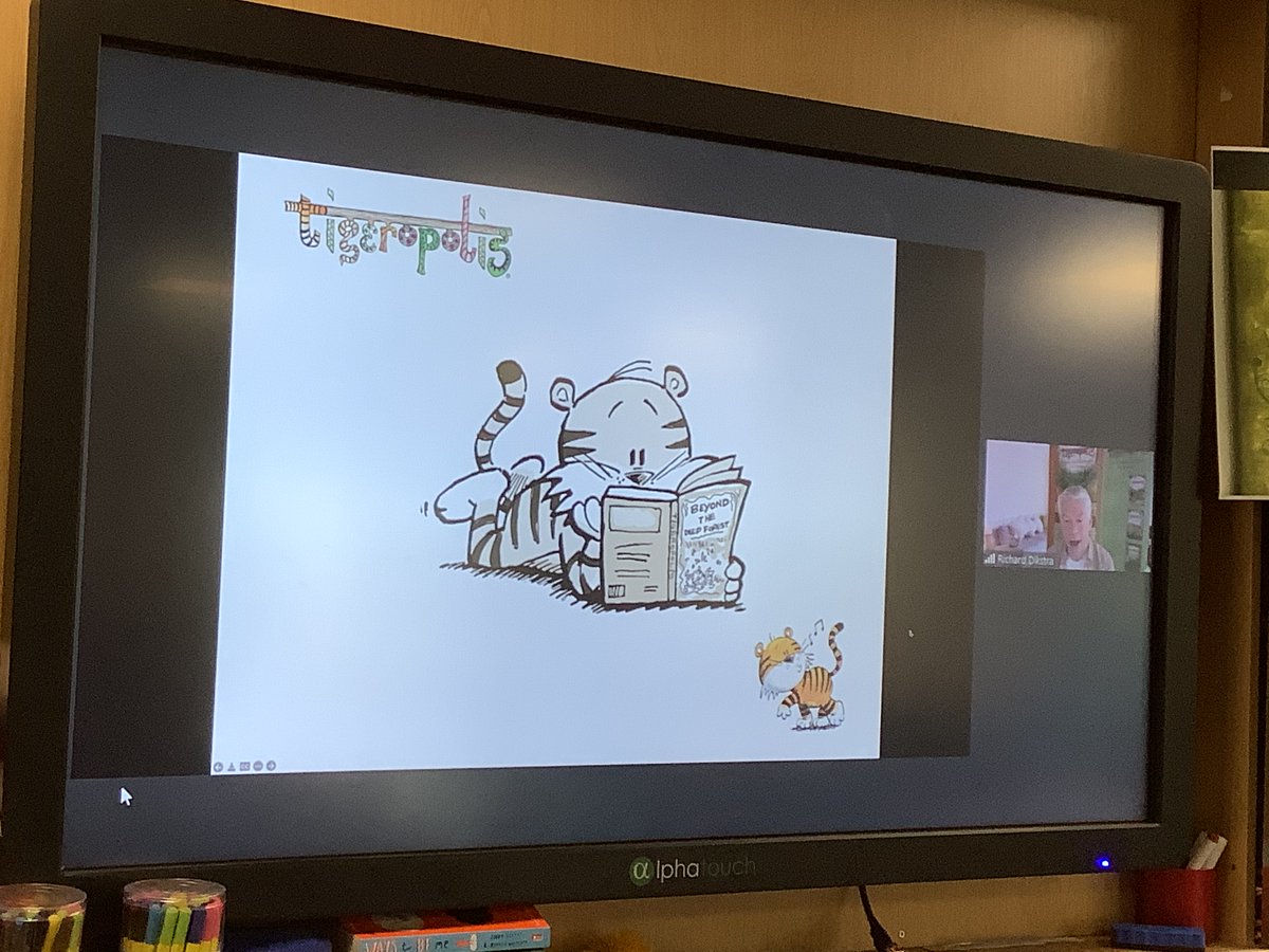 readatladock's tweet photo. What a brilliant start to World Book Day: A zoom with the author of the Tigeropolis series, Richard Dikstra. The children loved learning about the tigers Richard met in India and how the book came into being - we were inspired! https://t.co/VnlSVeNKdA