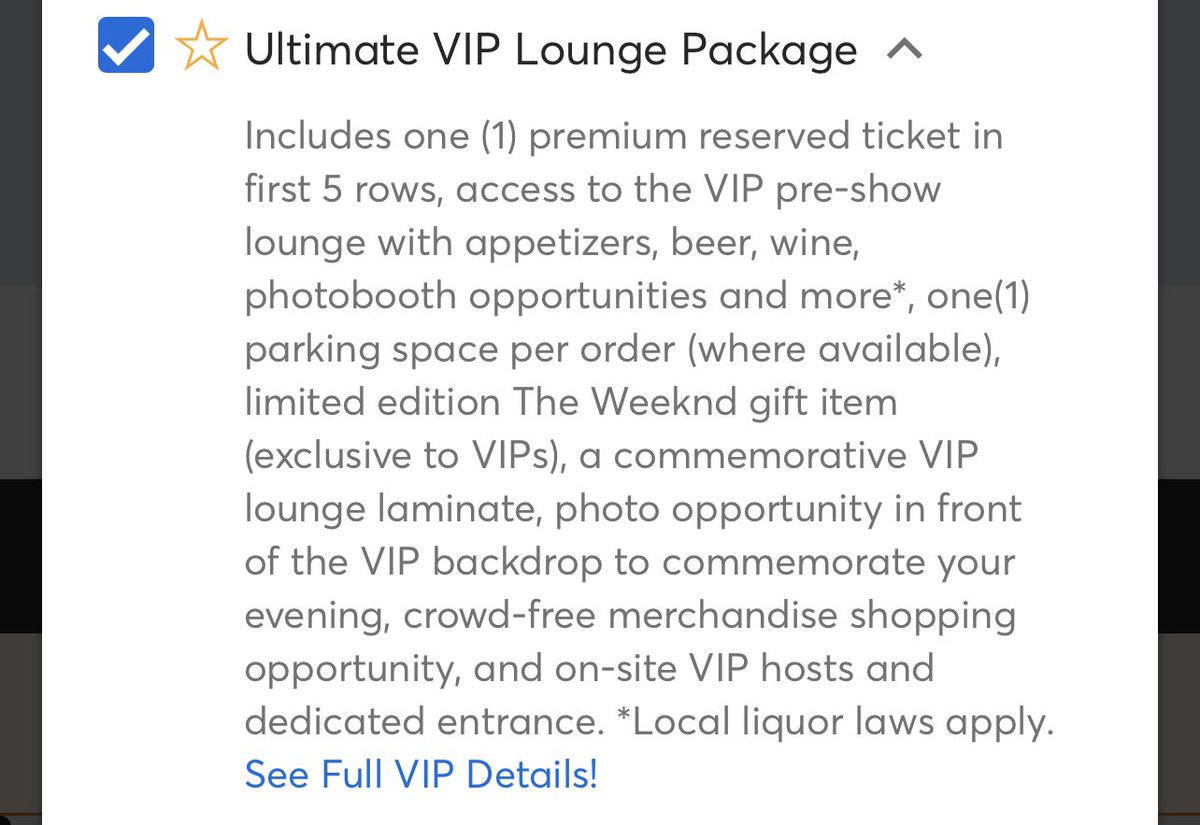 abelslips's tweet photo. VIP packages for the After Hours til Dawn stadium tour 🤘🏻🤘🏻🤘🏻 https://t.co/ZKWTYQMuXd