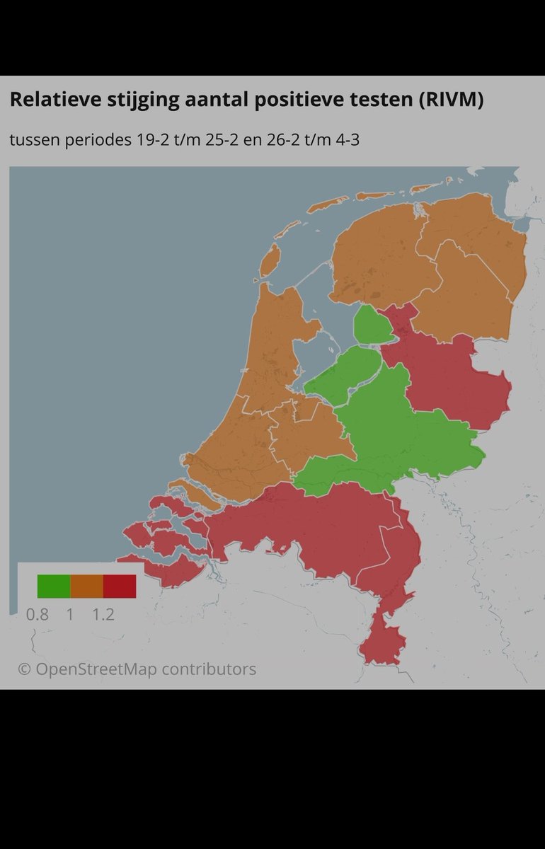 #Corona voorspellen met de #carnavalsindex. Stijging risicogedrag tijdens #carnaval meetbaar in de <a href="/CRadarapp/">CovidRadarapp</a>. Stijging in aantal testen per inwoner ook in deze provincies het grootst. Zie voor details onze app.