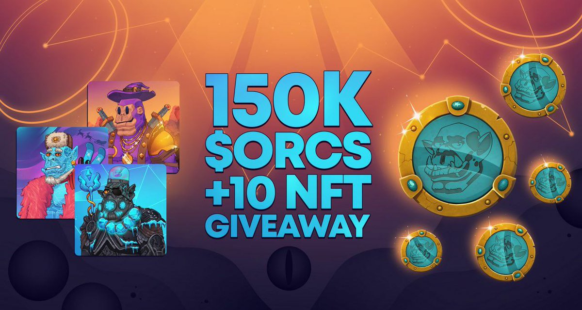 New Airdrop: ORCS Tokens + NFT Giveaway Event 
Value: 150,000 ORCS + NFTs
Winners: 1000 Random
End Date: 12th March, 2022
Distribution: 3 Days after listing

🔗 Airdrop Contest: gleam.io/KzGkD/150000-o…

#Airdrop #Crypto #Bitcoin #BNB #AirdropAchiever #ORCS