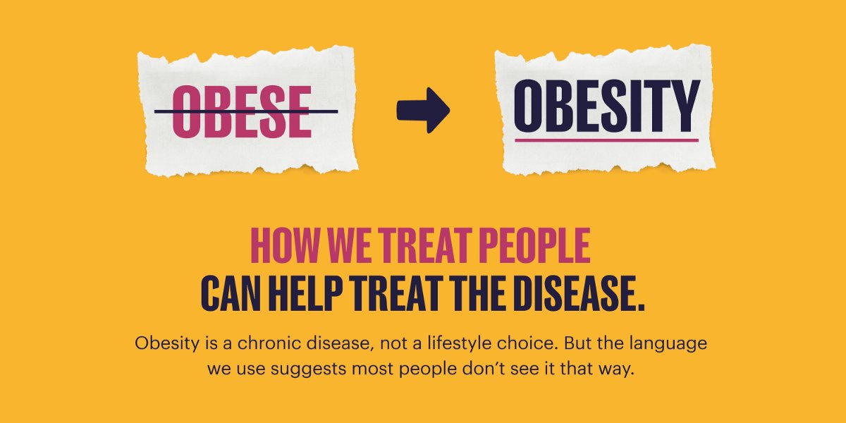 RedstoneGWSPH's tweet photo. “Obese” is a label. Obesity is a disease. The @RedstoneGWSPH is proud to join @calibrate in asking media to stop describing people as "obese". Changing language won’t solve it all, but shifting to people-first language will help eliminate #weightbias. It’s time to #deleteobese https://t.co/mtXkD936PO