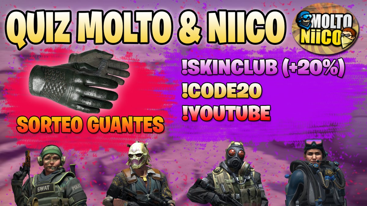 Molto_Niico's tweet photo. ❤️STREAM ESPECIAL SORTEO DRIVER GLOVES (60$)❤️

-Requisitos:

✅-RT a este Tweet
✅-Estar en el DIRECTO del domingo 06/03 a las 16:30 (🇪🇸) 12:30 (🇦🇷) https://t.co/smFGzXwIFJ

Para dar el Ganador haremos un Quiz en el stream y el ganador se llevara la skin!! Mucha suerte☘️ https://t.co/UTbPWzUDNm