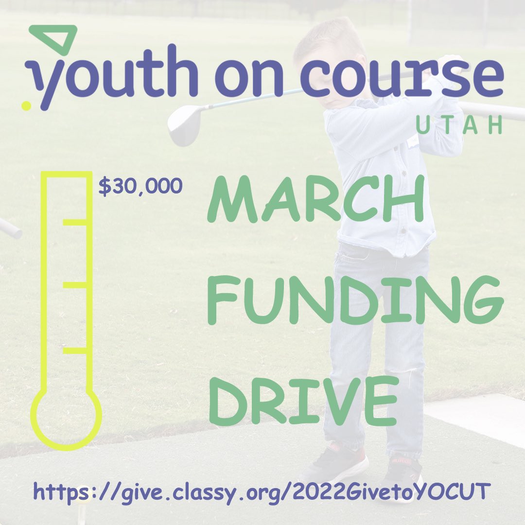 It’s that time again! The March Funding Drive for YOC Utah is live. Our goal for 2022 is $30,000. 

Give today to help us provide kids ages 6-18 with affordable access to golf: give.classy.org/2022GivetoYOCUT #utahgolf @yocgolf