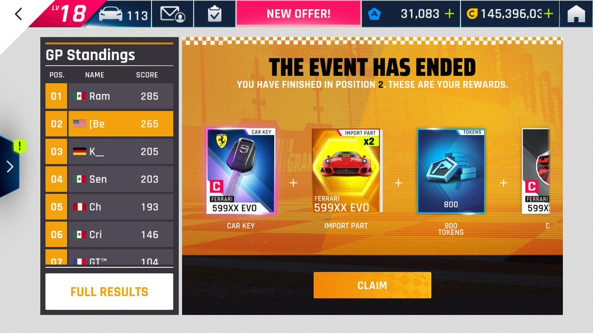 Angel18986400's tweet photo. #NintendoSwitch #Asphalt9Legends #Ferrari599xxevo #Grandprix
😂I started off strong but ended up fucked. This was my 3rd hardest GP ever. https://t.co/lAGNGFsqHS
