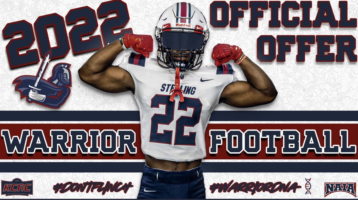 Supersave23's tweet photo. Grateful and blessed to receive an offer from @CoachJackson623 at Sterling College! #Warrior #FootballLife @JergensonJeff @MJergenson23 https://t.co/wLBDeIH29Z