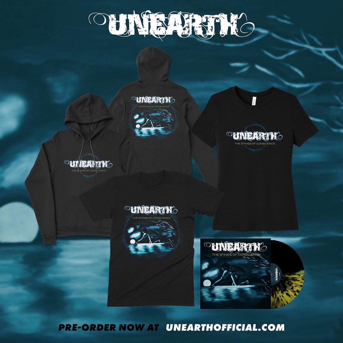 Unearthofficial's tweet photo. We just got word from @goodfightmusic that ‘The Stings of Conscience’ vinyl is due to ship in two weeks. Pre-orders and multiple bundle options available at https://t.co/Sn7Nl9sZw2 #unearth #vinyl #thestingsofconscience https://t.co/WTcjDCwKGs