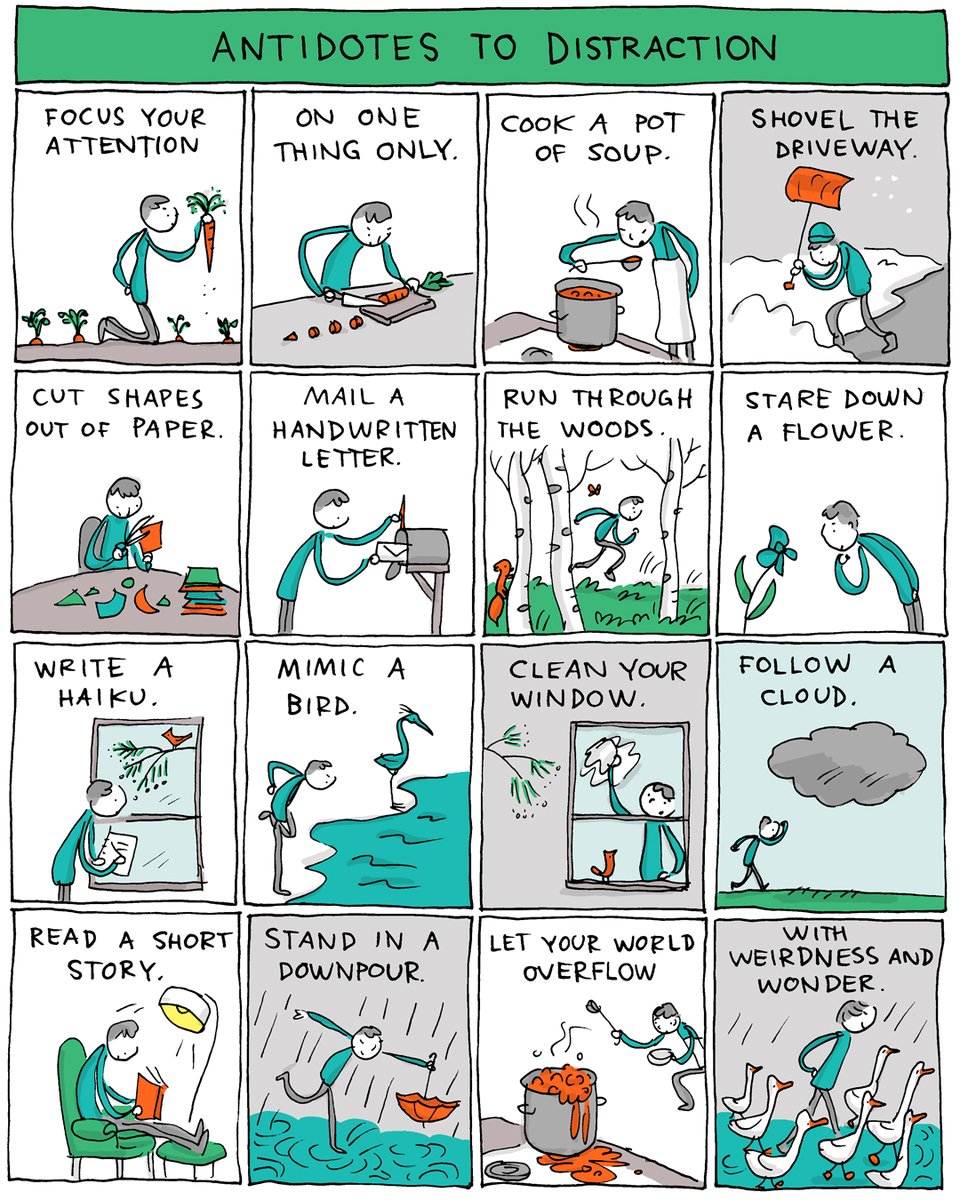 grantdraws's tweet photo. New comic! Antidotes to Distraction https://t.co/QVWsPDqXD5