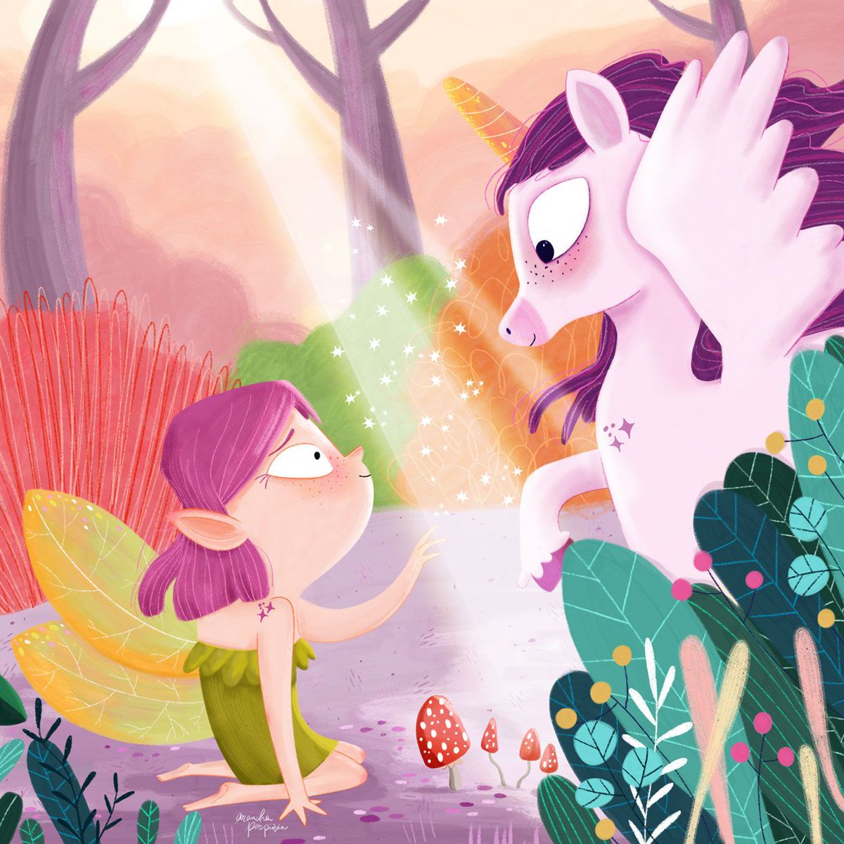 aranchaperpinan's tweet photo. When magic happens ✨🦄🧚‍♂️
#kidlitart #childrensbookillustrator #kidlitillustrator https://t.co/Dxjj2XoHX5