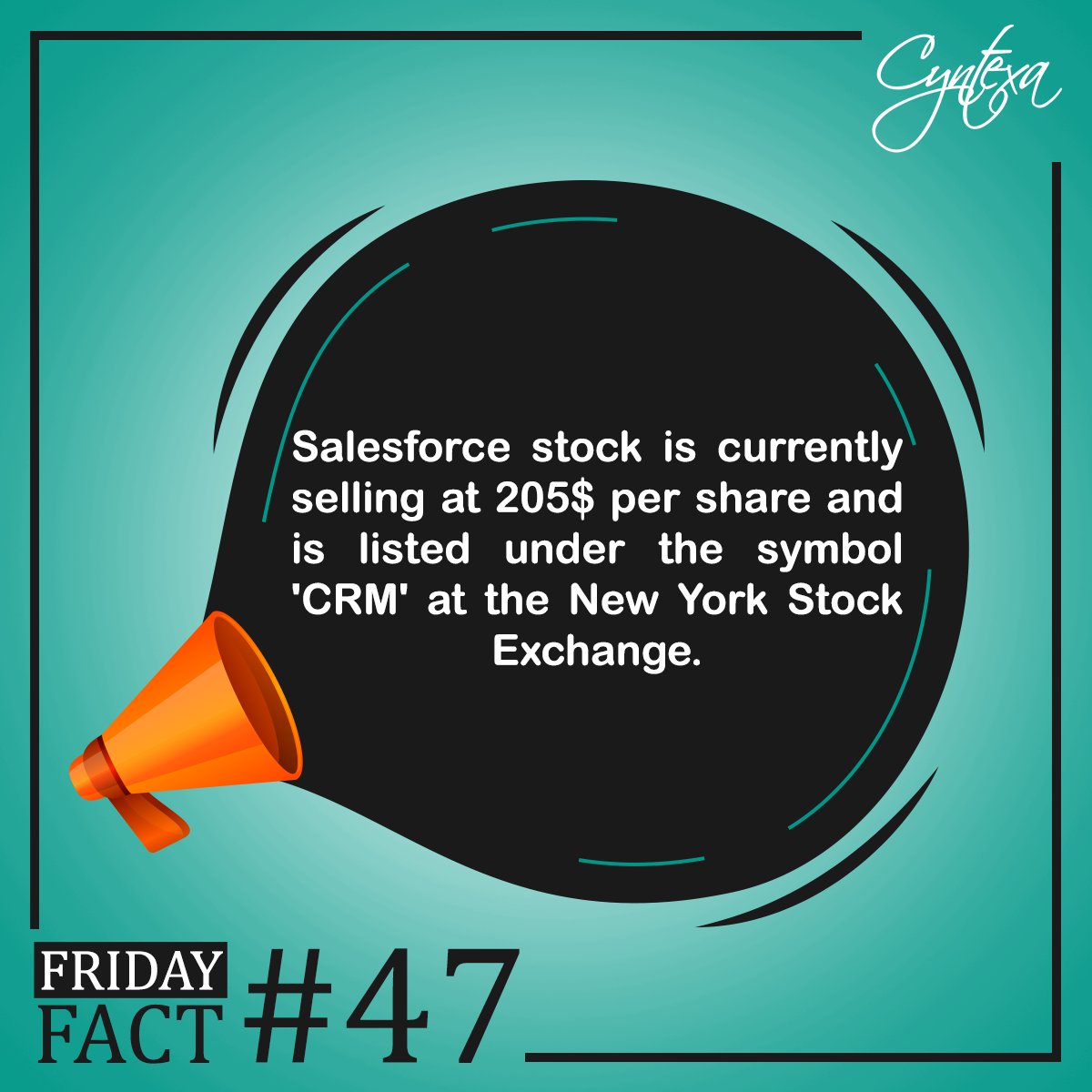 cyntexa's tweet photo. In 2004, Salesforce completed its Initial Public Offering and got listed on the New York Stock Exchange.
#salesforcefacts #salesforcestock https://t.co/8hR5rpJjWJ