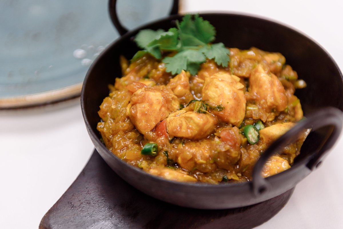 Want to try something new?  How about Morchi Chicken? ❤️  Chicken goujons chopped finely and cooked with fresh green chillies and coriander. Served in a kharai for a special flavour.