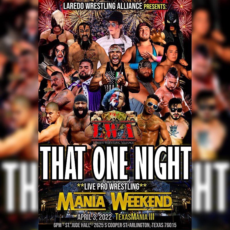 TheOfficialLWA's tweet image. 🚨TALENT ANNOUNCEMENT🚨 

Catch the debut of @dpcwrestling talent such as @rdoggrodneymack @sodapophendrix #xaviergotti at @lwa_wrestlingtx #ThatOneNight 

Tickets: eventbrite.com/e/lwa-that-one…

St. Jude Hall
2625 S. Cooper St.
Arlington, TX 76050
Bell Time 6pm